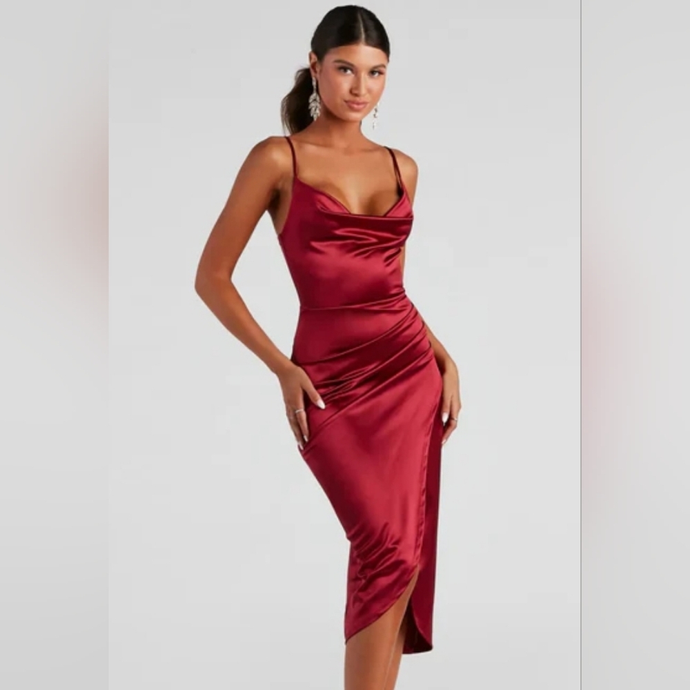 Angelina Sleeveless Wrap-Front Midi Dress